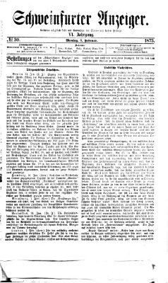 Schweinfurter Anzeiger Montag 3. Februar 1873