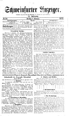 Schweinfurter Anzeiger Freitag 7. Februar 1873