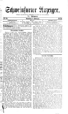 Schweinfurter Anzeiger Samstag 8. Februar 1873