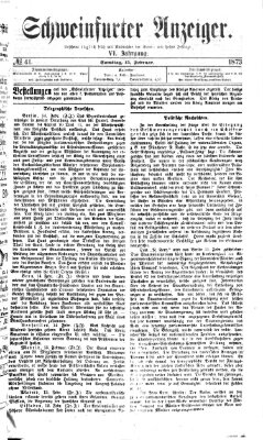 Schweinfurter Anzeiger Samstag 15. Februar 1873