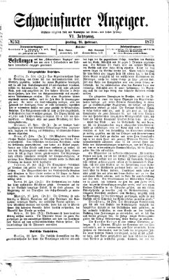 Schweinfurter Anzeiger Freitag 28. Februar 1873