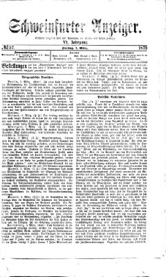 Schweinfurter Anzeiger Freitag 7. März 1873