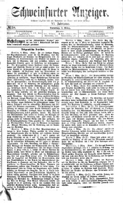 Schweinfurter Anzeiger Samstag 8. März 1873