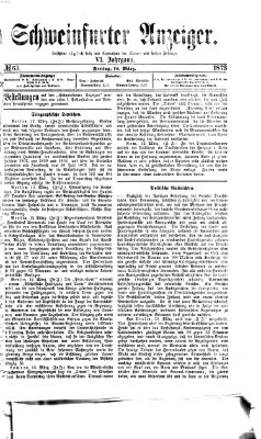 Schweinfurter Anzeiger Freitag 14. März 1873