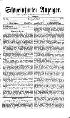 Schweinfurter Anzeiger Samstag 5. April 1873