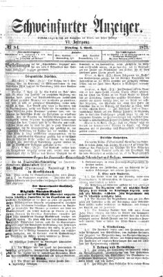 Schweinfurter Anzeiger Dienstag 8. April 1873