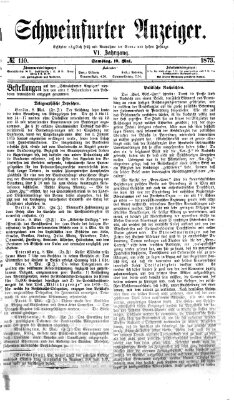 Schweinfurter Anzeiger Samstag 10. Mai 1873