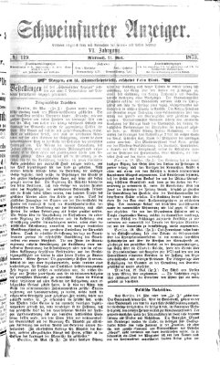 Schweinfurter Anzeiger Mittwoch 21. Mai 1873