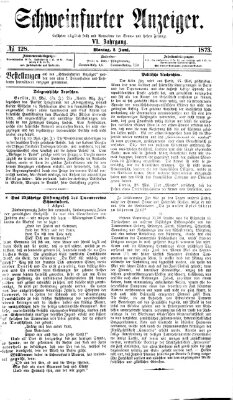 Schweinfurter Anzeiger Montag 2. Juni 1873