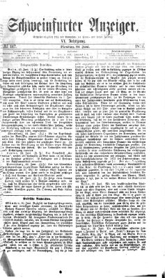 Schweinfurter Anzeiger Dienstag 24. Juni 1873