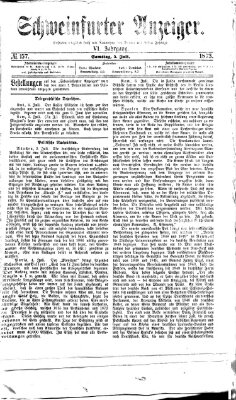 Schweinfurter Anzeiger Samstag 5. Juli 1873