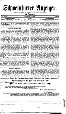 Schweinfurter Anzeiger Dienstag 8. Juli 1873