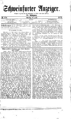 Schweinfurter Anzeiger Montag 21. Juli 1873