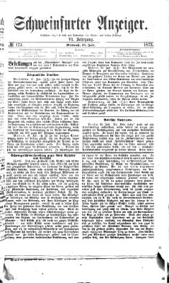 Schweinfurter Anzeiger Mittwoch 23. Juli 1873