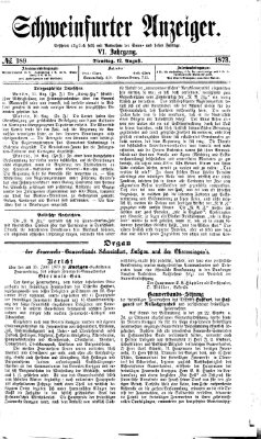 Schweinfurter Anzeiger Dienstag 12. August 1873