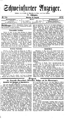 Schweinfurter Anzeiger Montag 18. August 1873