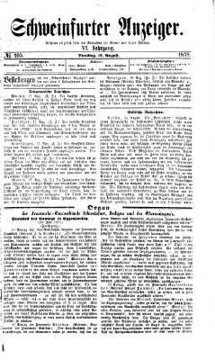 Schweinfurter Anzeiger Dienstag 19. August 1873