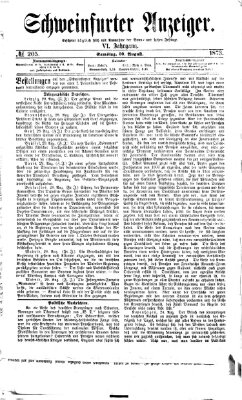 Schweinfurter Anzeiger Samstag 30. August 1873