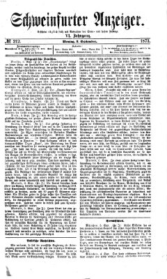 Schweinfurter Anzeiger Montag 8. September 1873