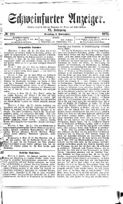 Schweinfurter Anzeiger Dienstag 9. September 1873