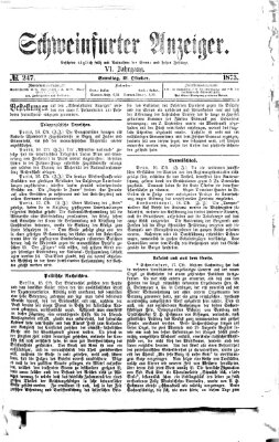 Schweinfurter Anzeiger Samstag 18. Oktober 1873