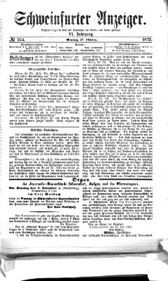 Schweinfurter Anzeiger Montag 27. Oktober 1873