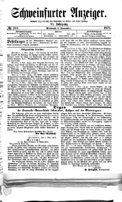 Schweinfurter Anzeiger Mittwoch 5. November 1873