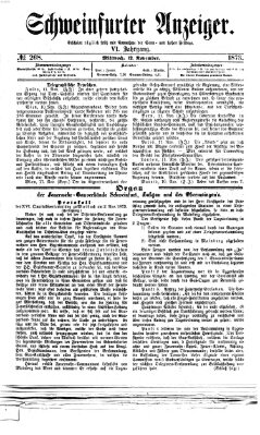 Schweinfurter Anzeiger Mittwoch 12. November 1873