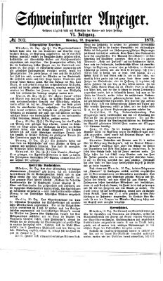 Schweinfurter Anzeiger Montag 22. Dezember 1873