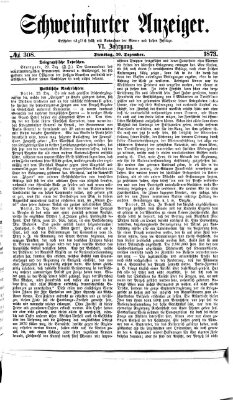 Schweinfurter Anzeiger Dienstag 30. Dezember 1873