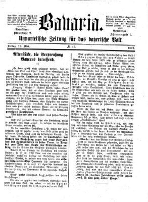 Bavaria Freitag 16. Mai 1873