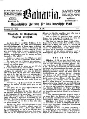 Bavaria Sonntag 25. Mai 1873