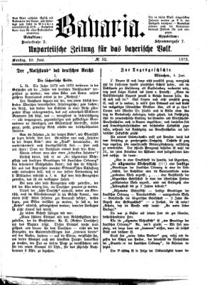 Bavaria Dienstag 10. Juni 1873