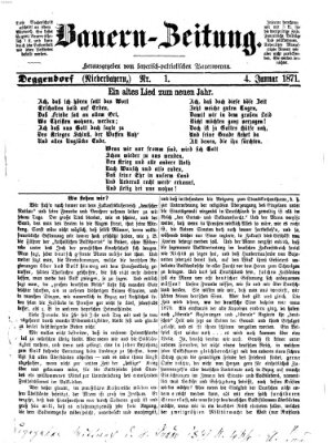 Bauern-Zeitung Mittwoch 4. Januar 1871