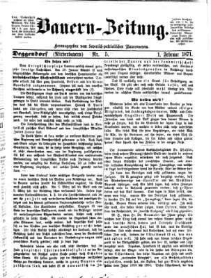 Bauern-Zeitung Mittwoch 1. Februar 1871