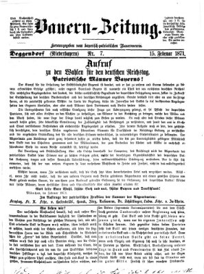 Bauern-Zeitung Mittwoch 15. Februar 1871