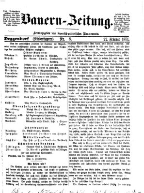 Bauern-Zeitung Mittwoch 22. Februar 1871