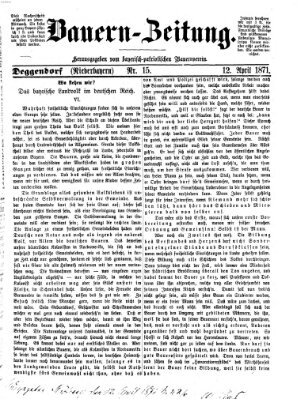 Bauern-Zeitung Mittwoch 12. April 1871