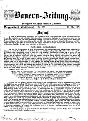 Bauern-Zeitung Mittwoch 31. Mai 1871