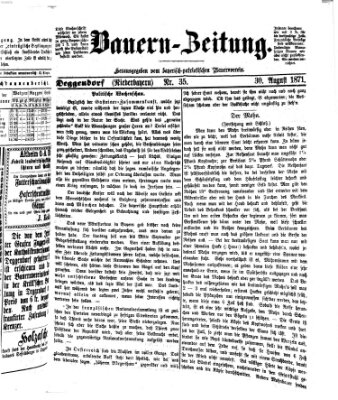 Bauern-Zeitung Mittwoch 30. August 1871