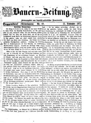 Bauern-Zeitung Mittwoch 15. November 1871