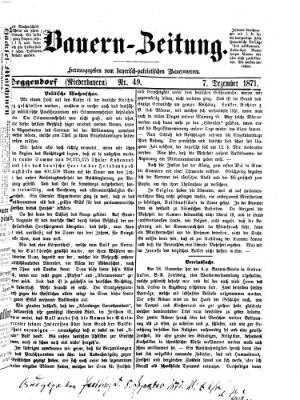 Bauern-Zeitung Donnerstag 7. Dezember 1871