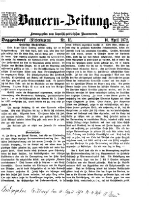 Bauern-Zeitung Mittwoch 10. April 1872