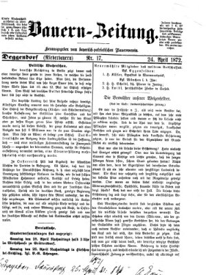 Bauern-Zeitung Mittwoch 24. April 1872