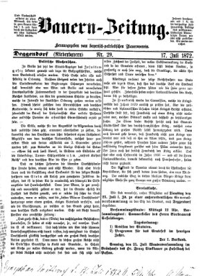 Bauern-Zeitung Mittwoch 17. Juli 1872