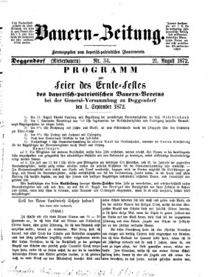 Bauern-Zeitung Mittwoch 21. August 1872