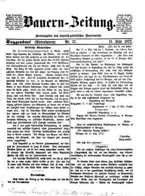 Bauern-Zeitung Mittwoch 11. September 1872