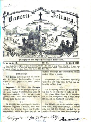 Bauern-Zeitung Donnerstag 3. April 1873