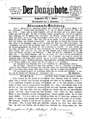 Deggendorfer Donaubote Samstag 7. Januar 1871