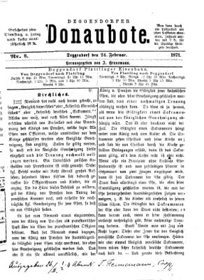 Deggendorfer Donaubote Freitag 24. Februar 1871